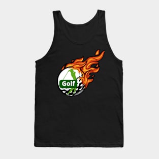 fire golf ball Tank Top